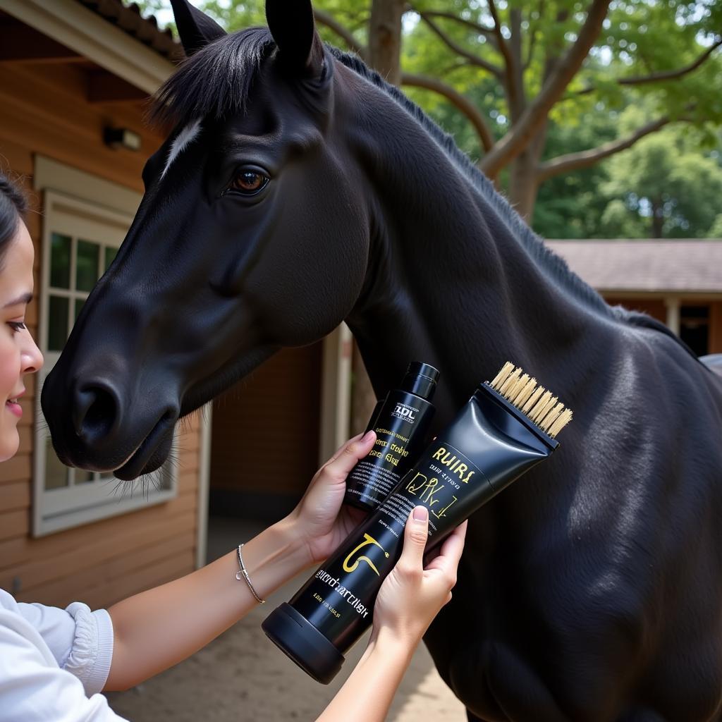 Black Horse Grooming Tips for a Shiny Coat