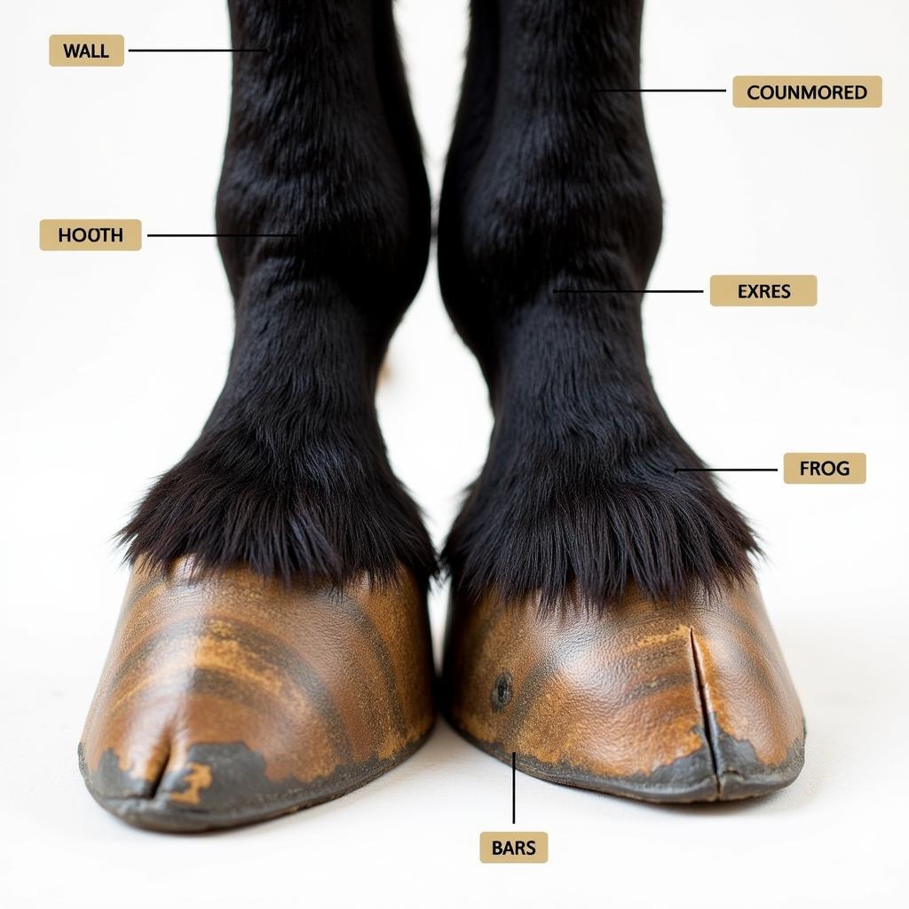 Anatomy of a Black Horse Hoof