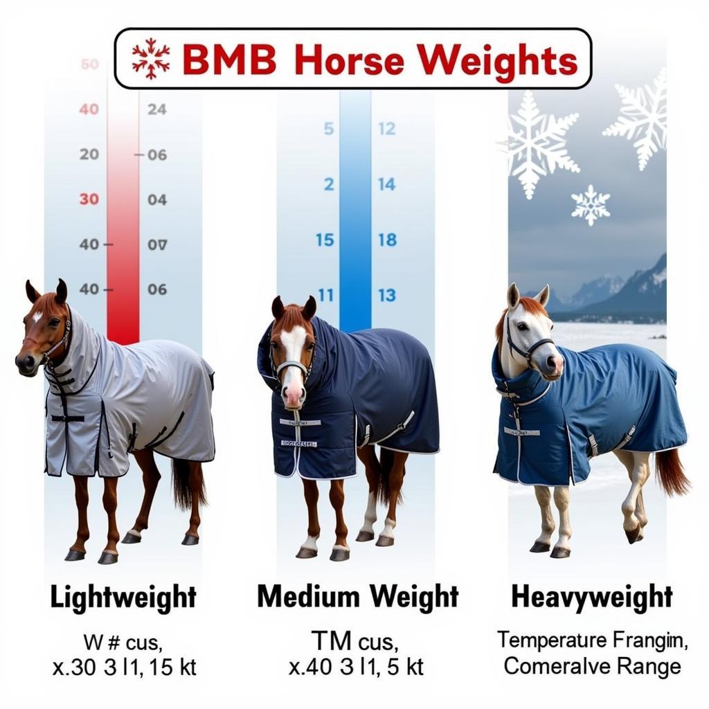 BMB Horse Blankets Weight Comparison