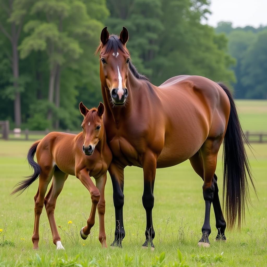 Bucking Horse Mare and Foal: The Legacy Continues