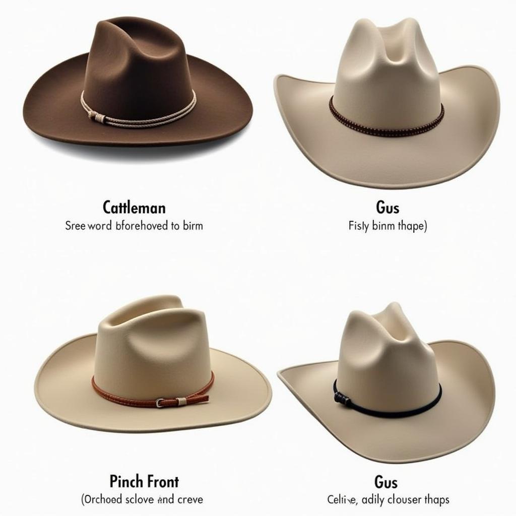 Cowboy Hat Styles: Cattleman, Gus, and Pinch Front