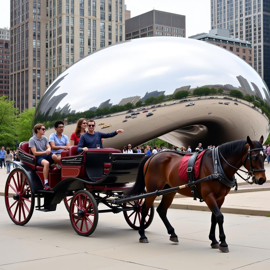 Horse Carriage Ride in Millennium Park Chicago