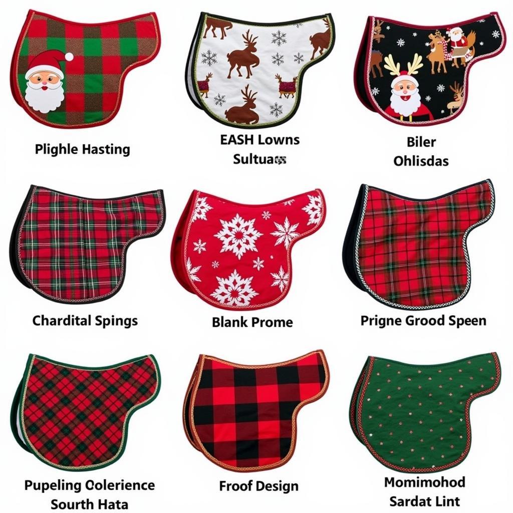 Christmas Horse Saddle Pad Styles