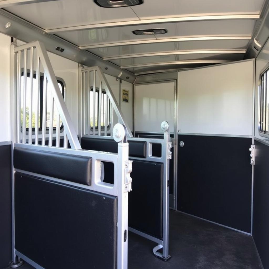 Circle J Horse Trailer Interior Features