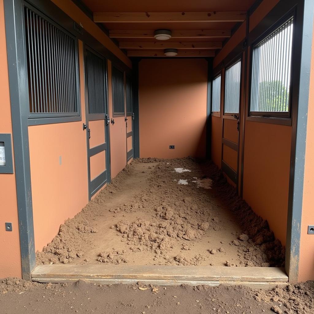 Clay Flooring in a Horse Stall