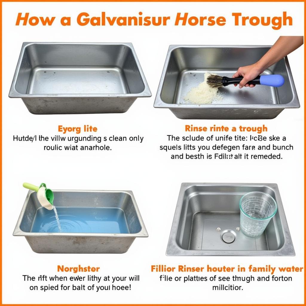 Cleaning a Galvanized Horse Trough