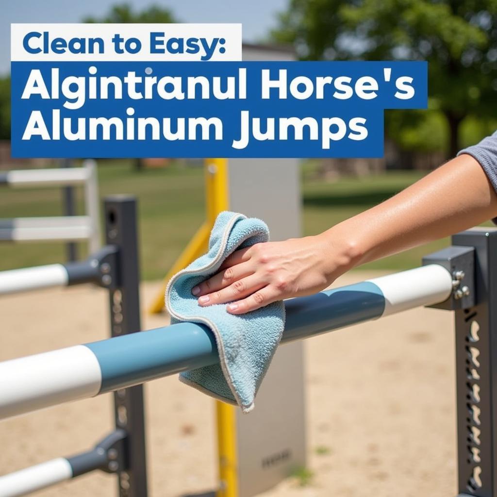 Easy Cleaning of Aluminum Horse Jumps with Damp Cloth