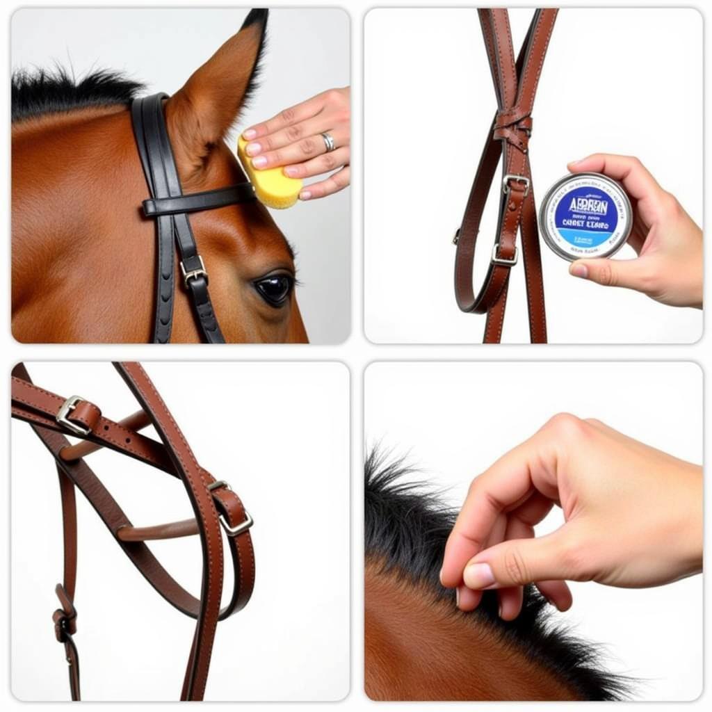 Cleaning a Horse Bridle