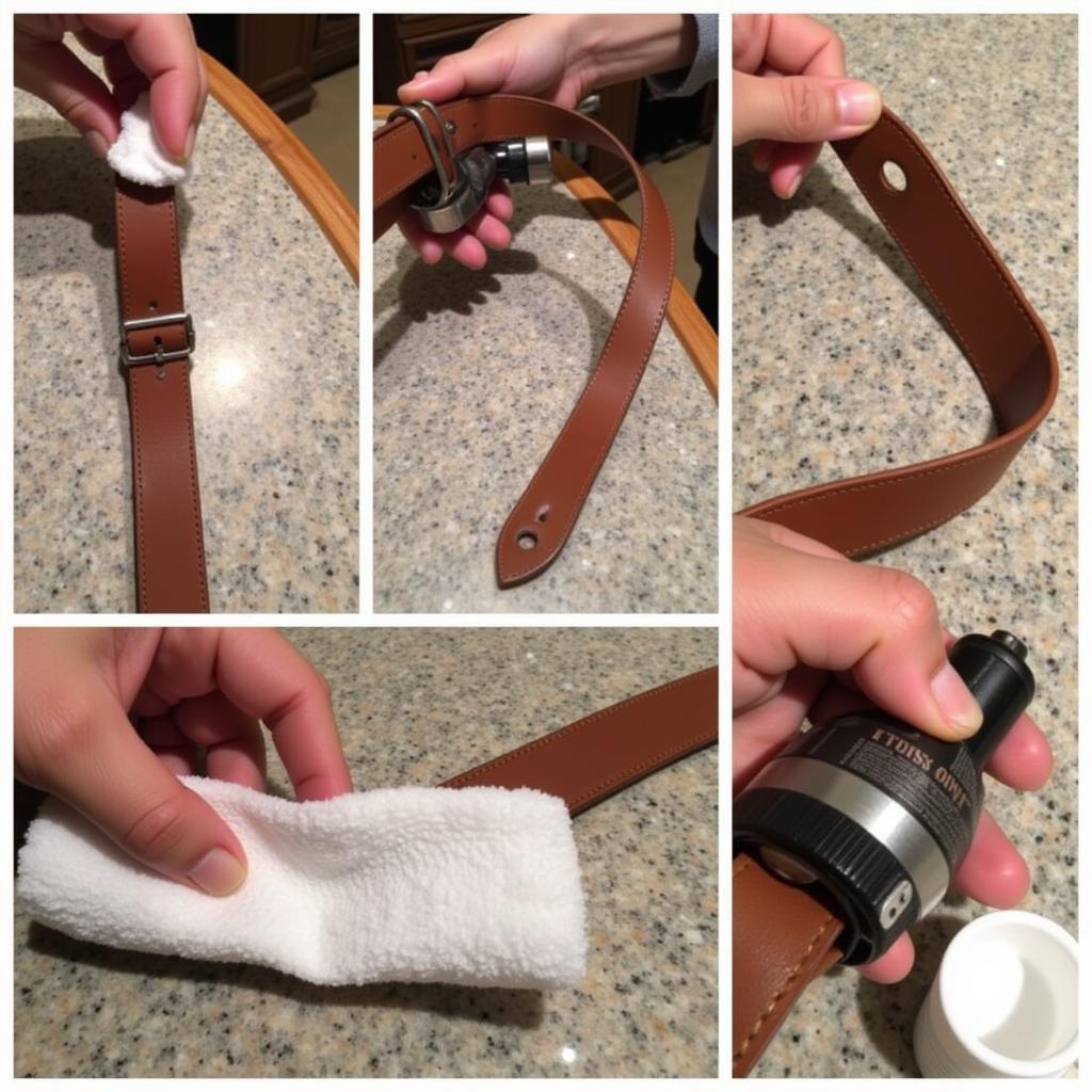 Cleaning a Leather Horse Chest Strap