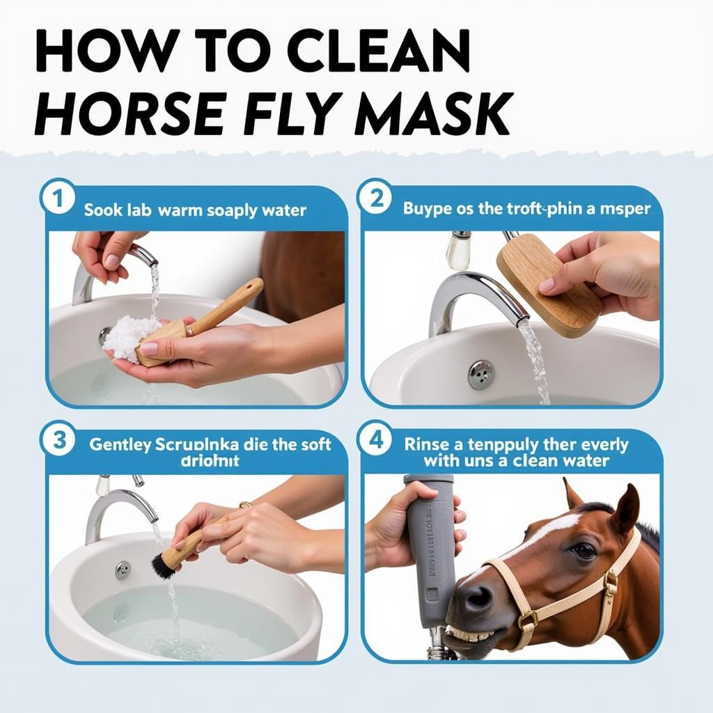 Cleaning a Horse Fly Mask