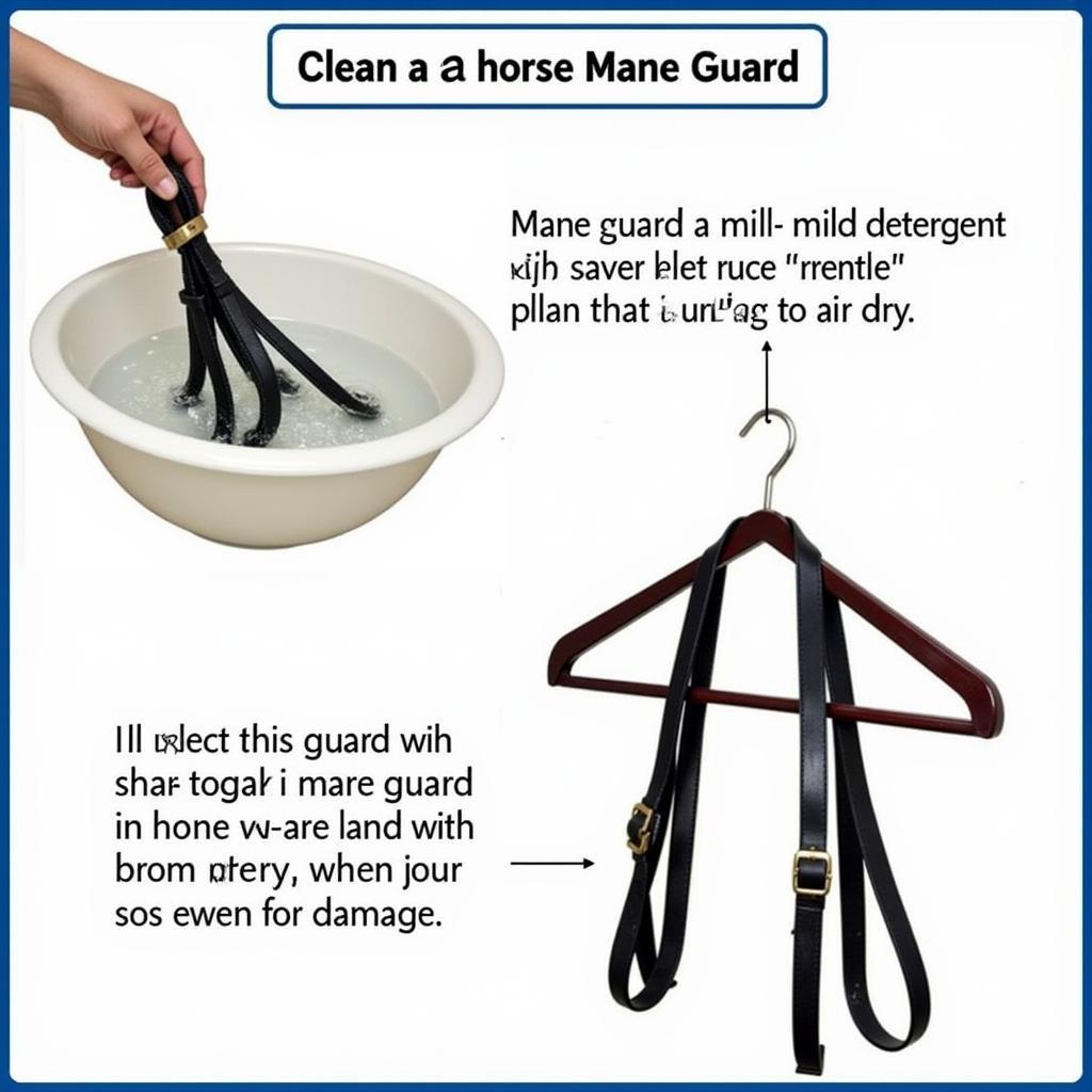 Cleaning a Horse Mane Guard