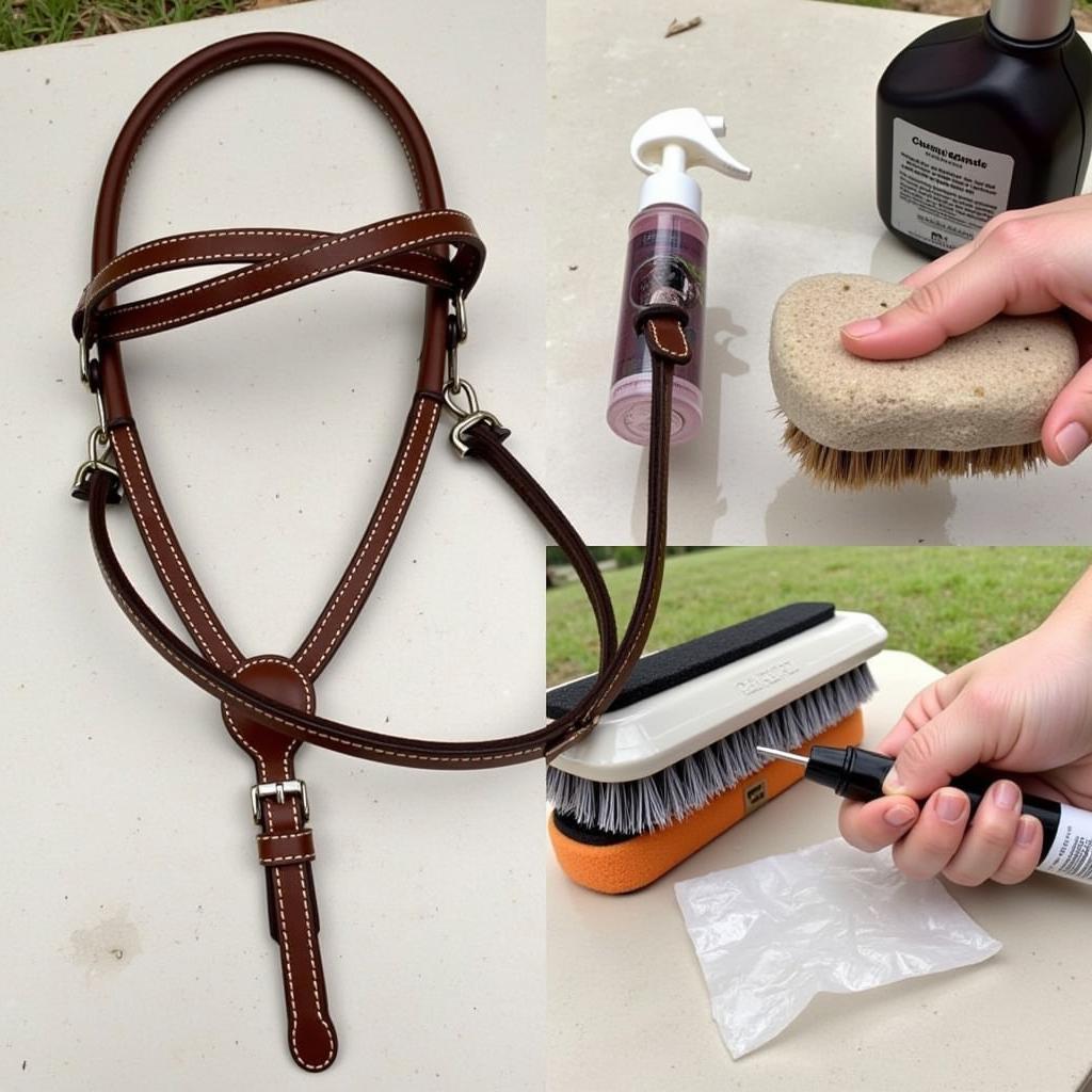 Cleaning a Used Horse Bridle