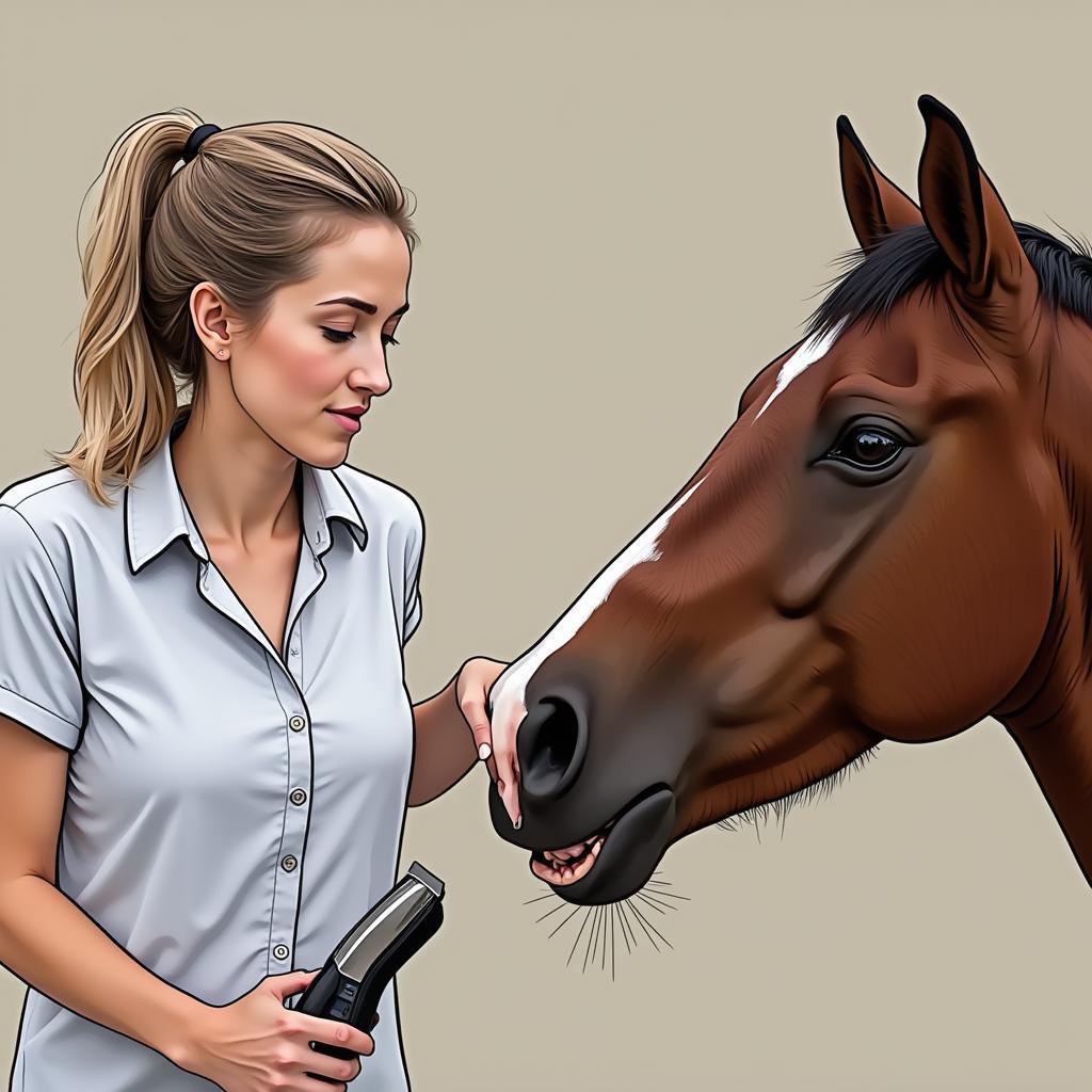 Clipping a Nervous Horse