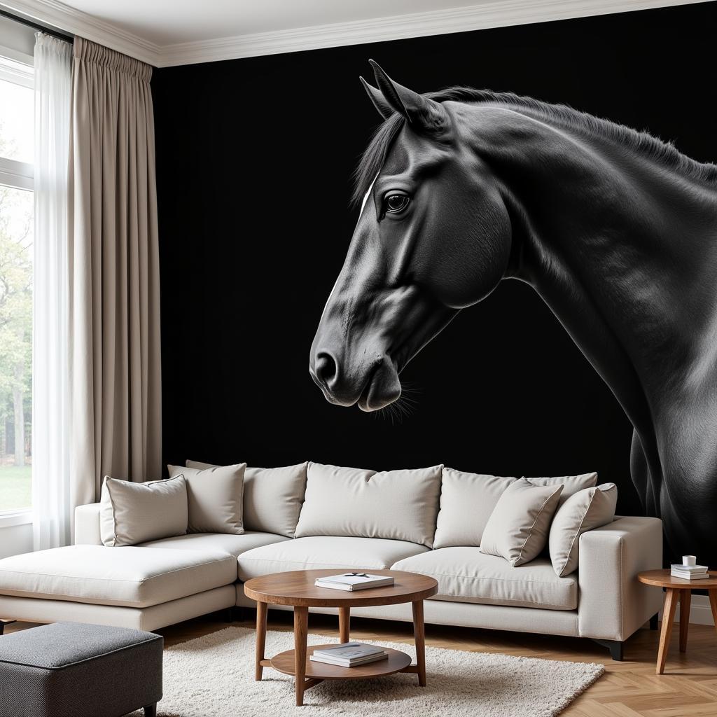 Close-up Horse Mural for Accent Wall