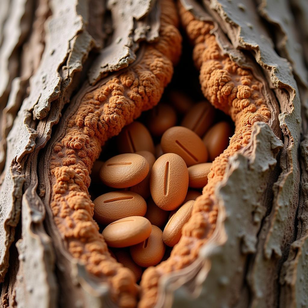 Close-up of Slippery Elm Bark