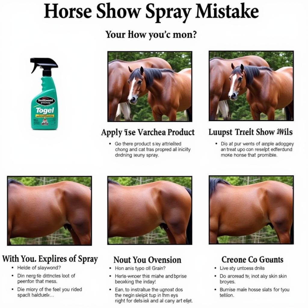 Common Horse Show Spray Mistakes to Avoid