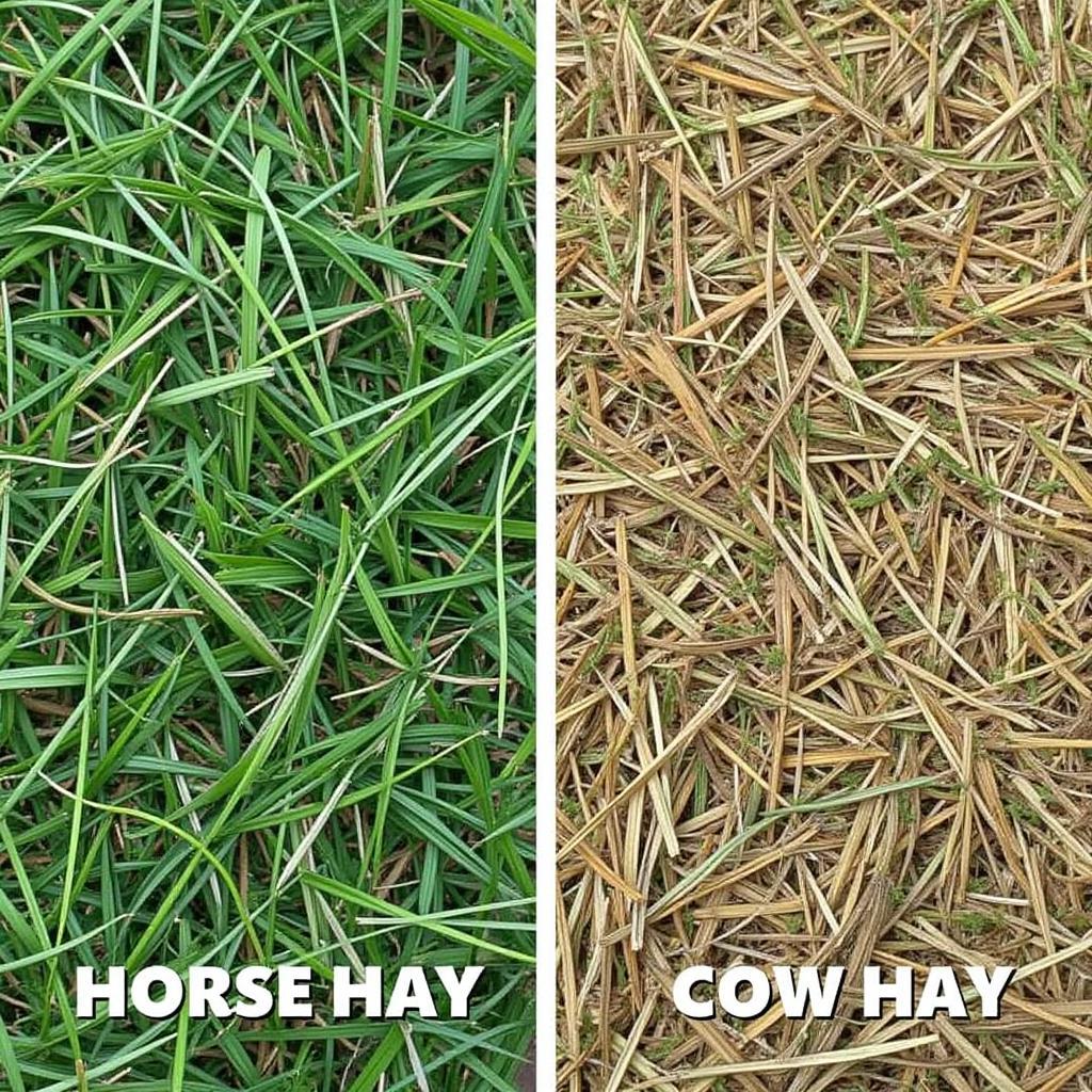 Comparing Horse and Cow Hay