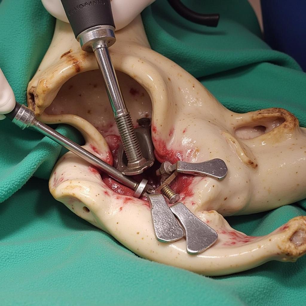 Surgical repair of a condylar fracture in a horse