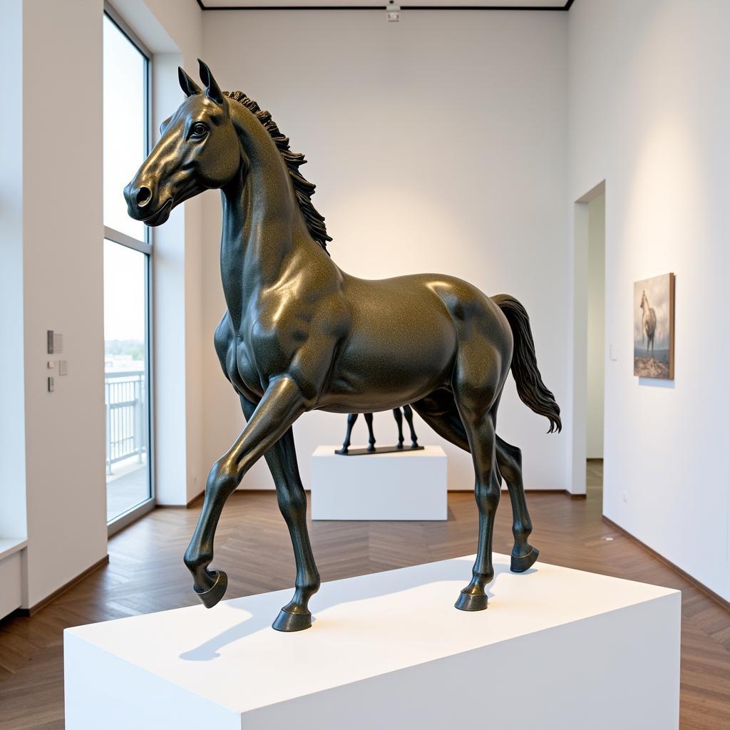 Bronze contemporary horse sculpture