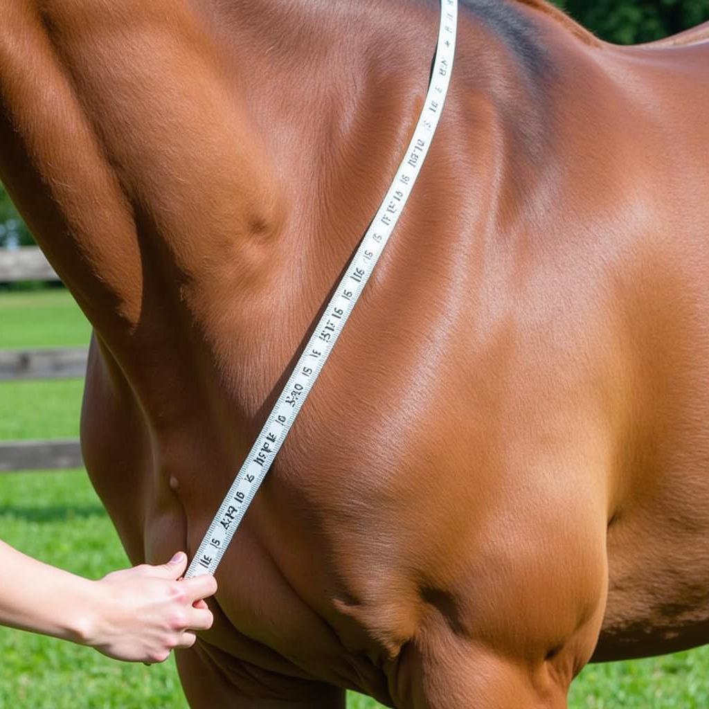 Correctly Positioning Tape Measure on Horse