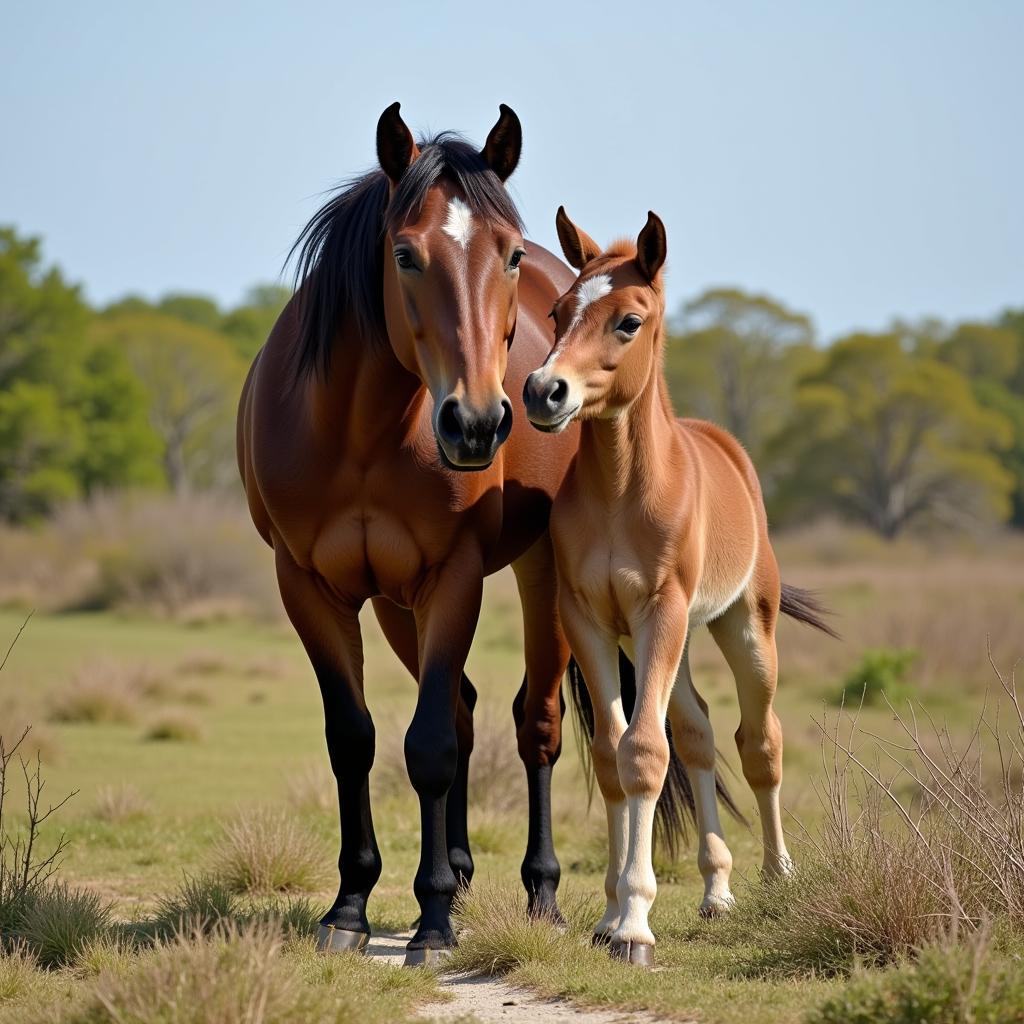 Wild Horse Family on Cumberland Island