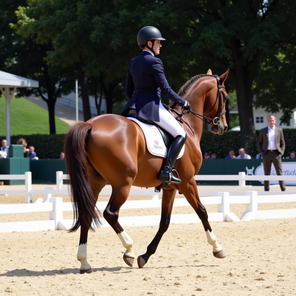 Czech Warmblood Performing Dressage