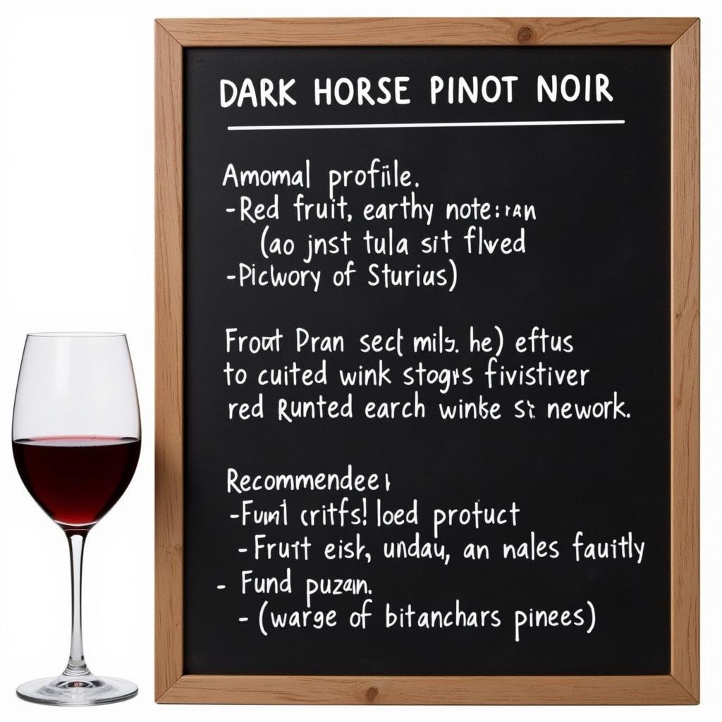 Dark Horse Pinot Noir Tasting Notes