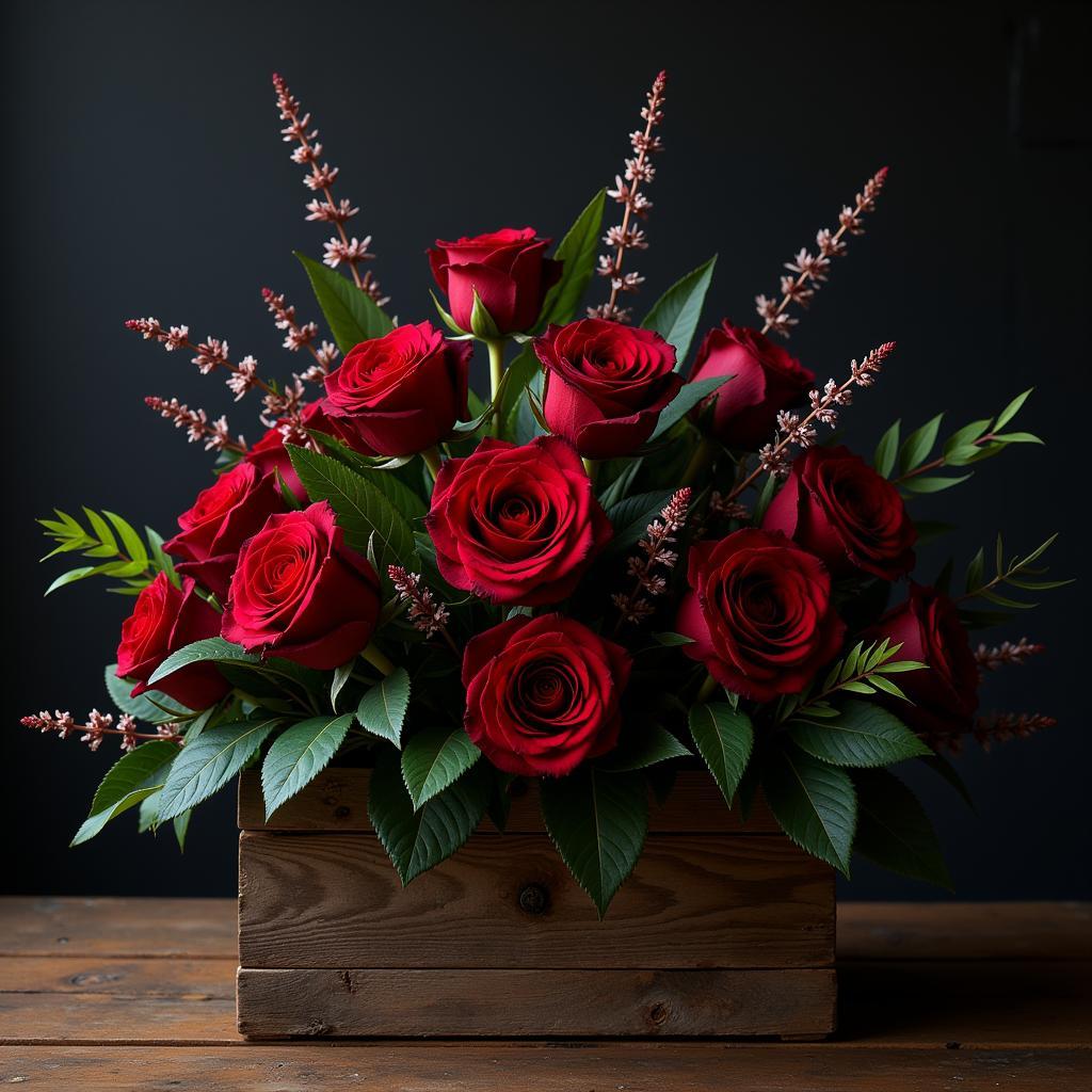 Dark Horse Rose Floral Arrangement