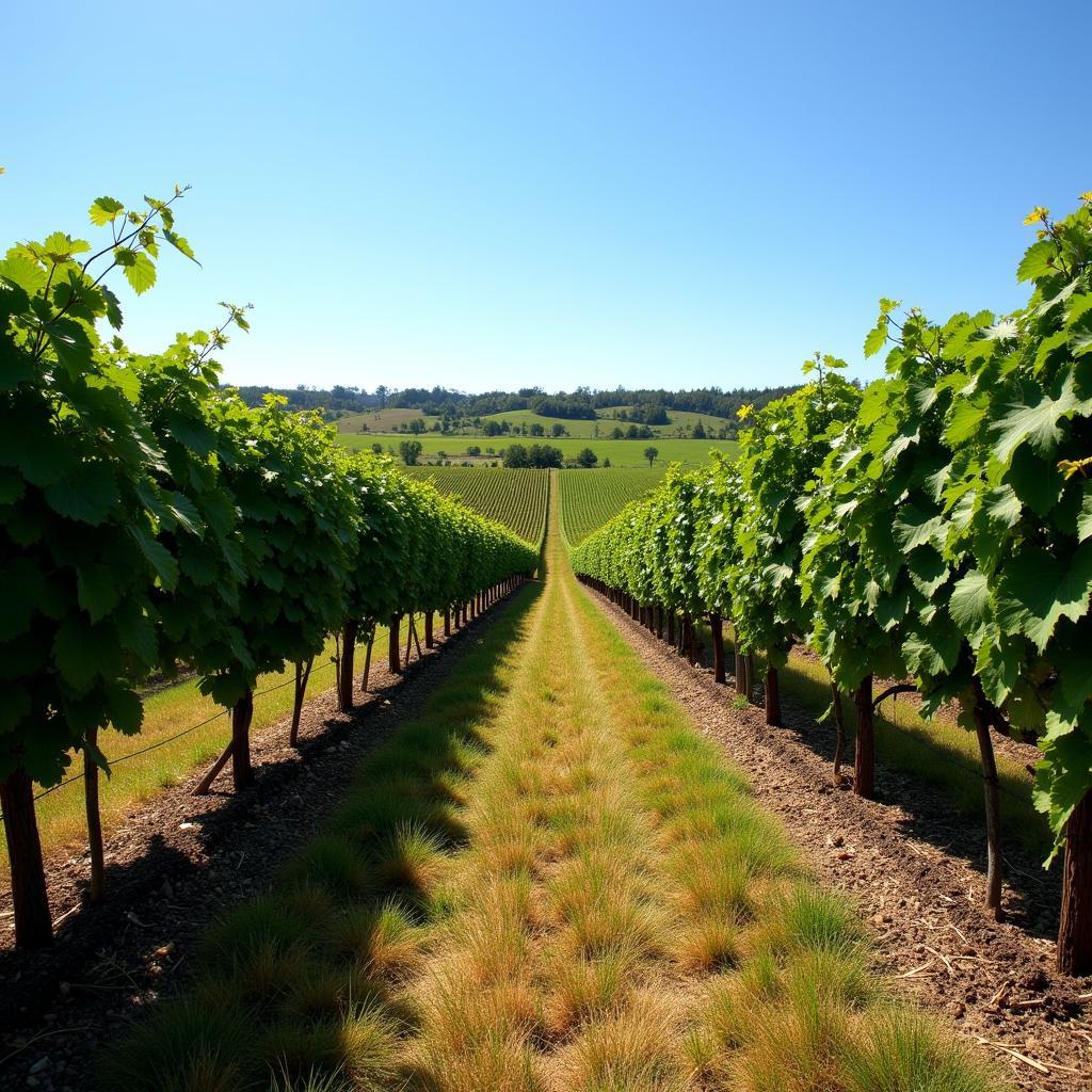 Dark Horse Sauvignon Blanc grapes in the vineyard