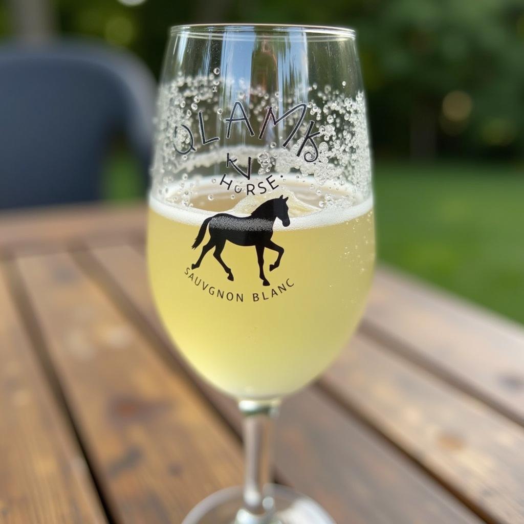 Dark Horse Sauvignon Blanc in a wine glass