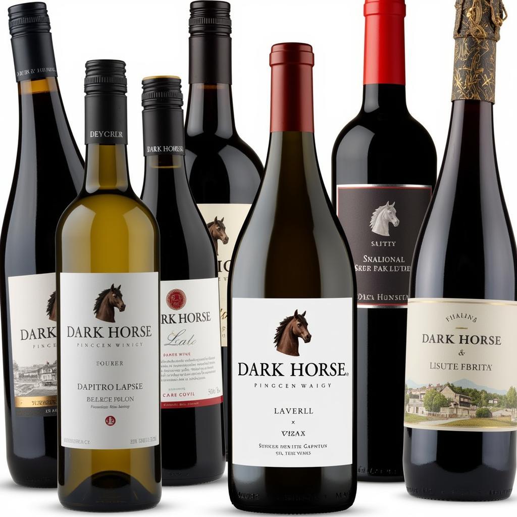 Dark Horse Wine Bottles and Labels