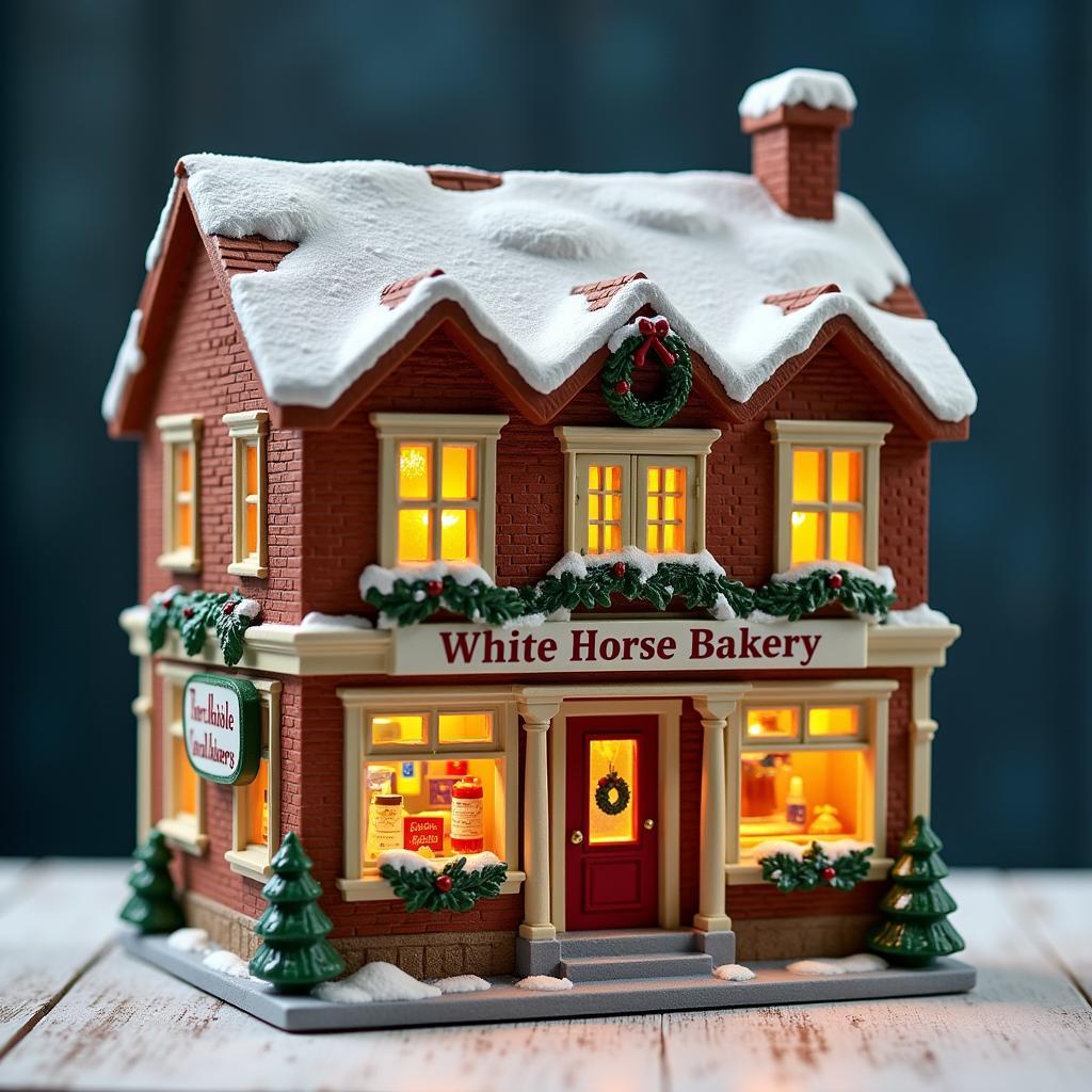 Department 56 White Horse Bakery Exterior View