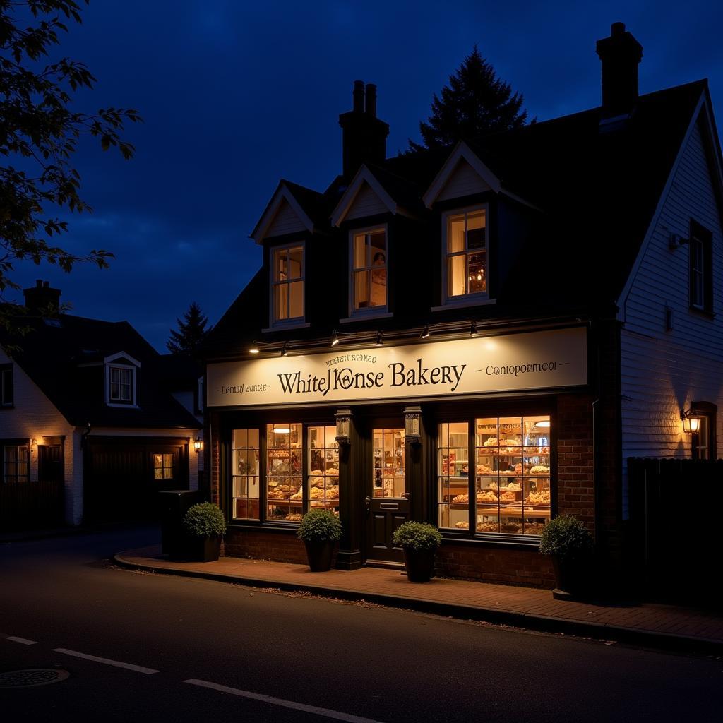 Department 56 White Horse Bakery Lit Display