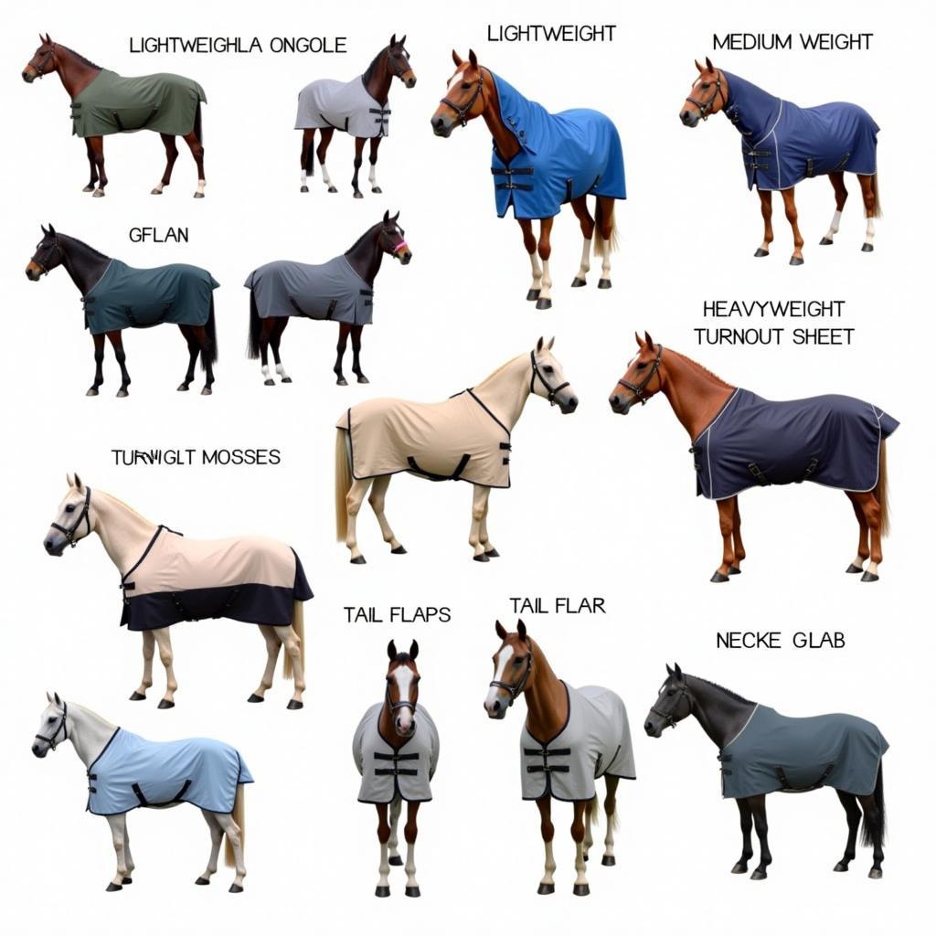 Different Horse Rain Coat Styles