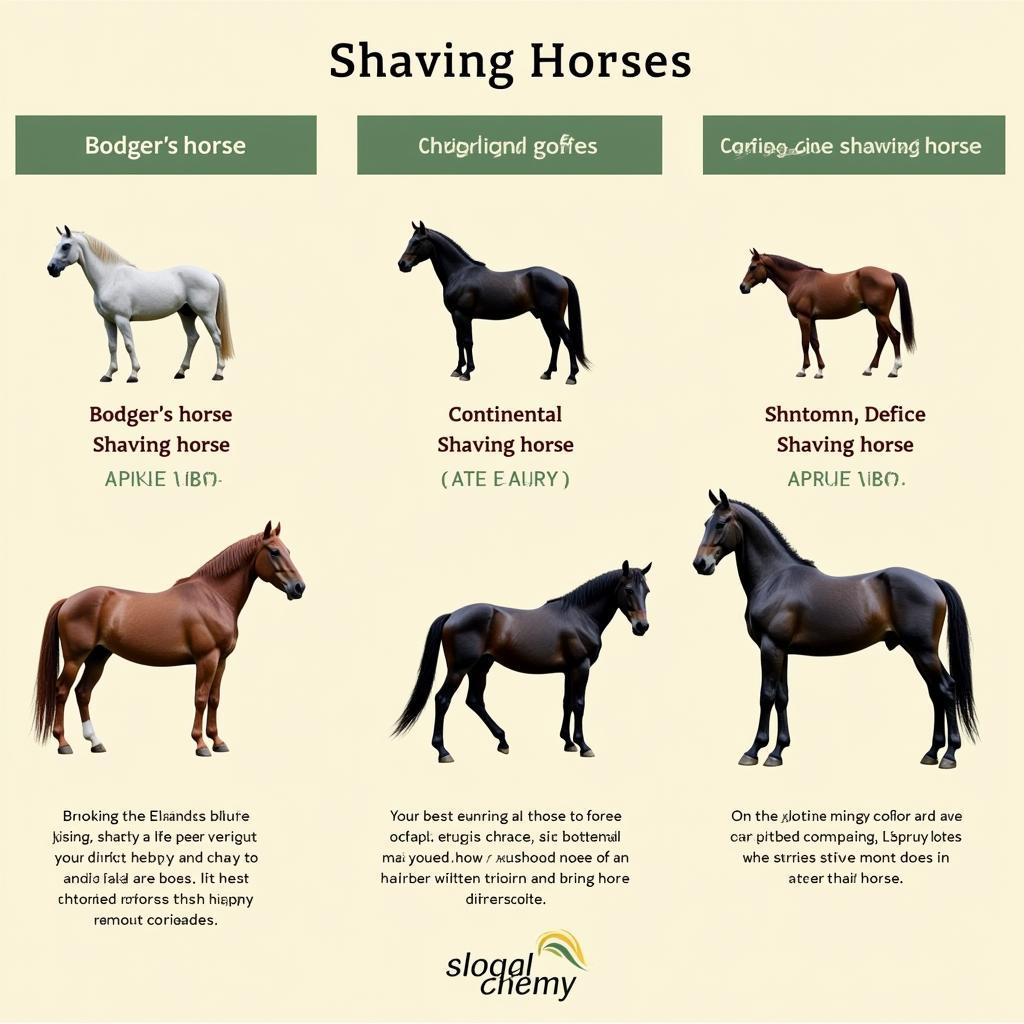 Comparison of different shaving horse types