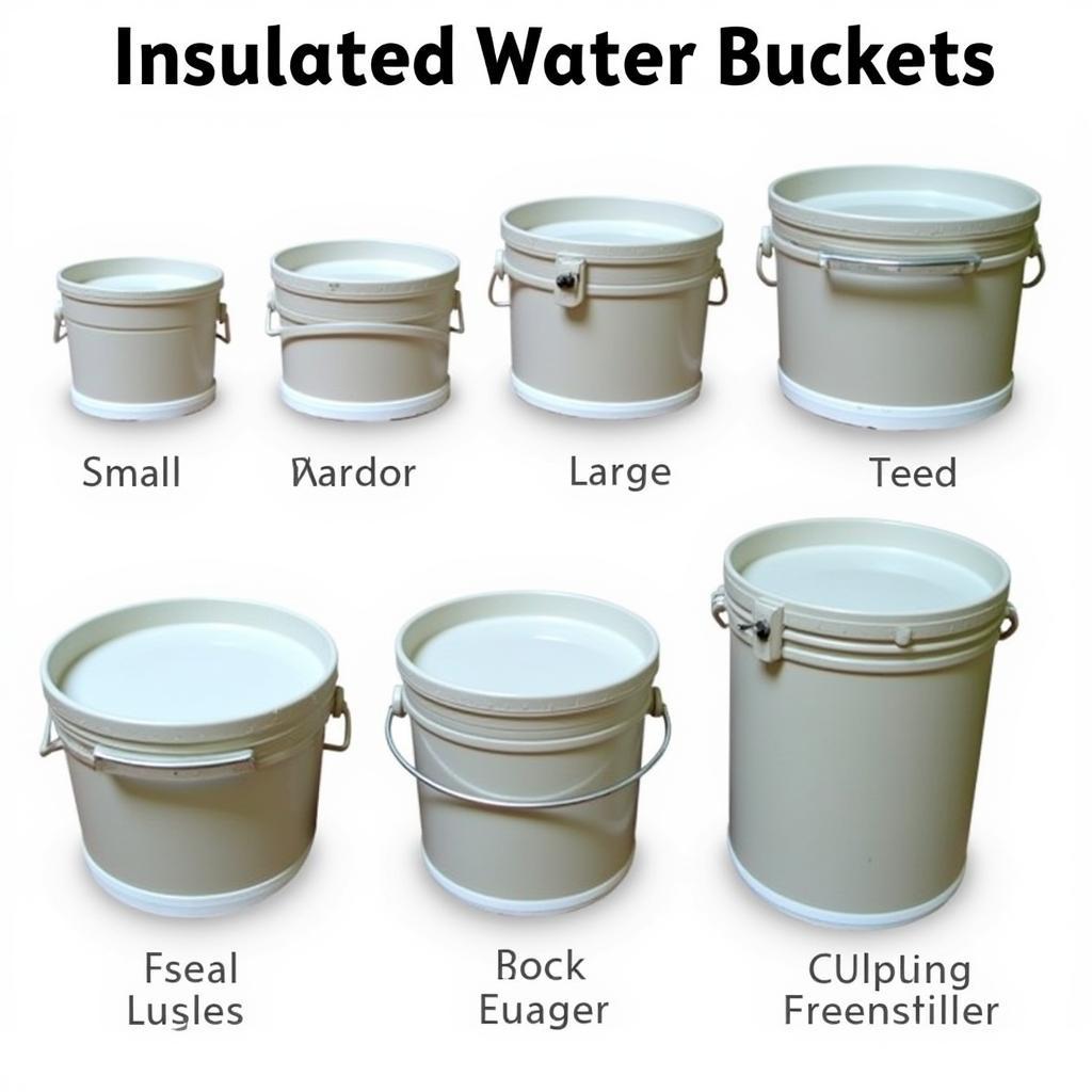 Different Sizes of Insulated Water Buckets for Horses