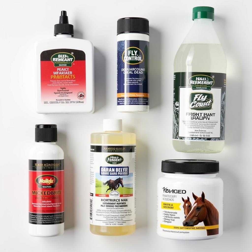 Various Spot-On Fly Control Products for Horses