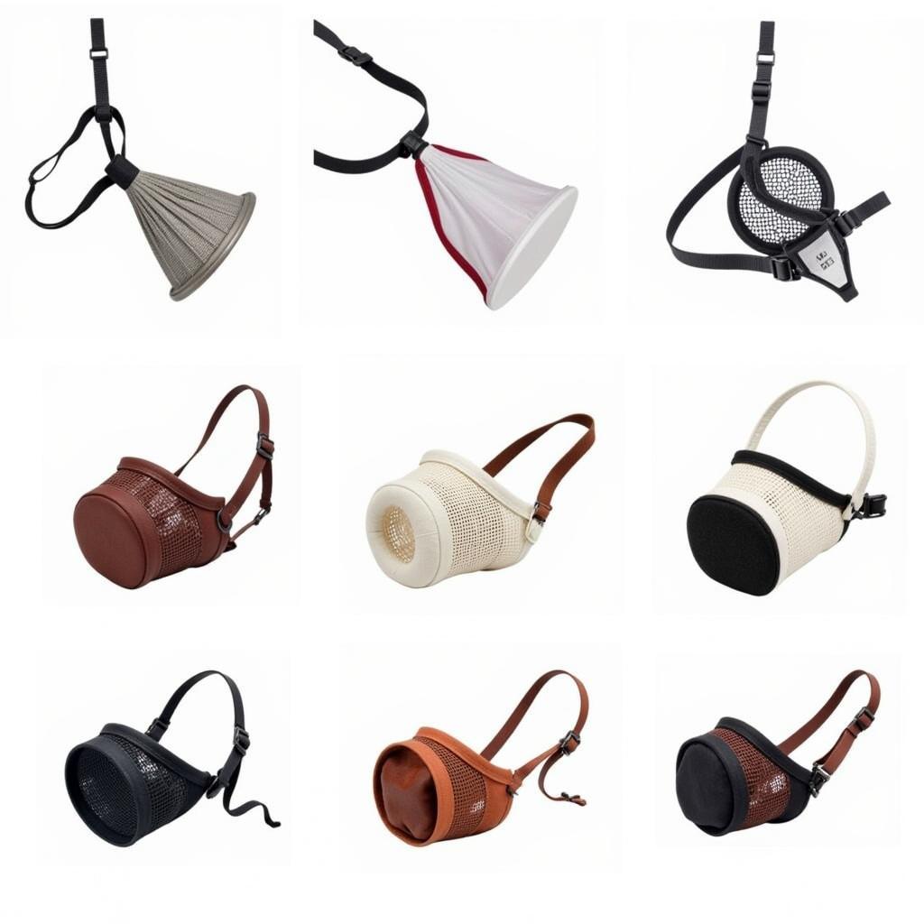 Various Grazing Muzzles for Miniature Horses