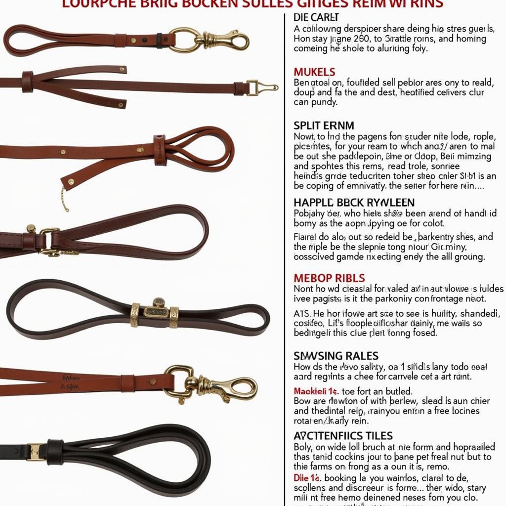 Variety of Horse Reins Displayed