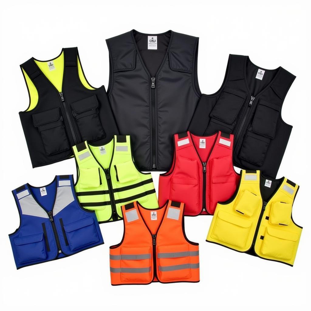 Different types of horse riding vests