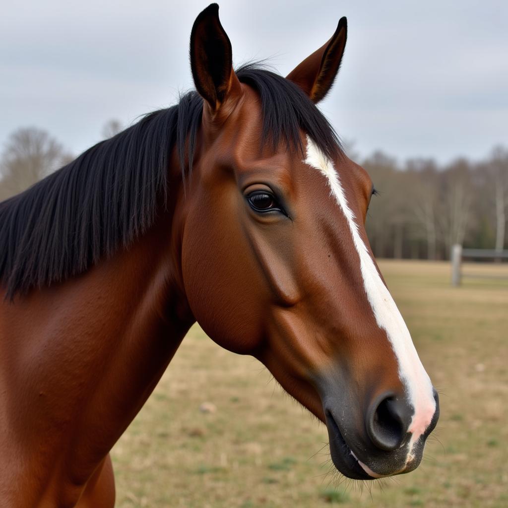 Dish Faced Horse Profile View