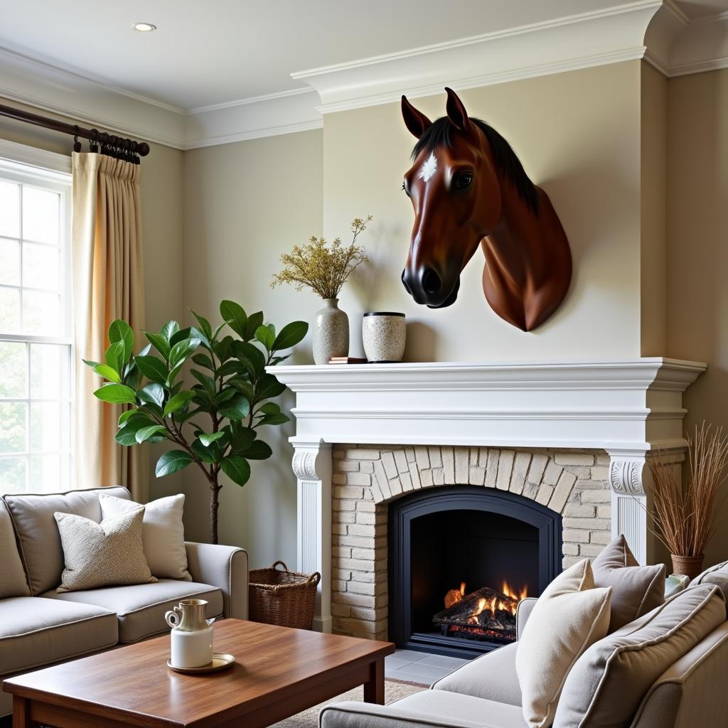 Displaying a Horse Head Replica