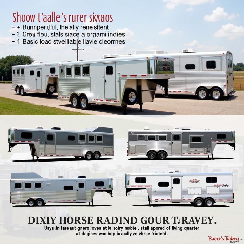 Different Dixie Horse Trailer Models Available