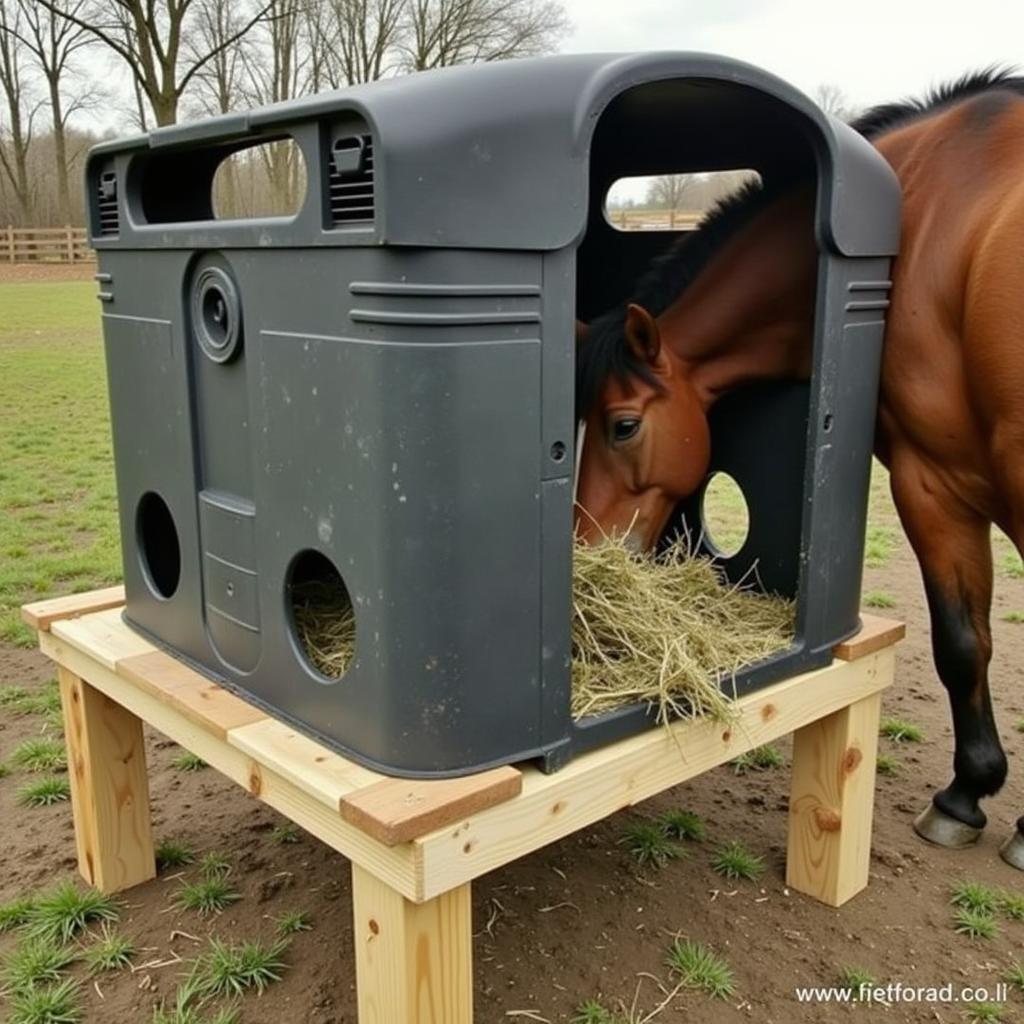 DIY Hay Feeder from a Trash Can