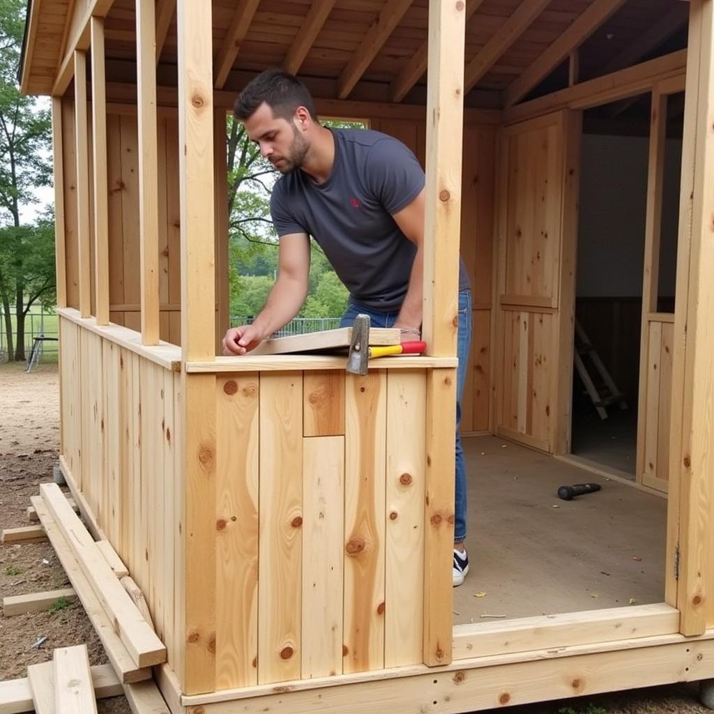 DIY Horse Shelter Construction