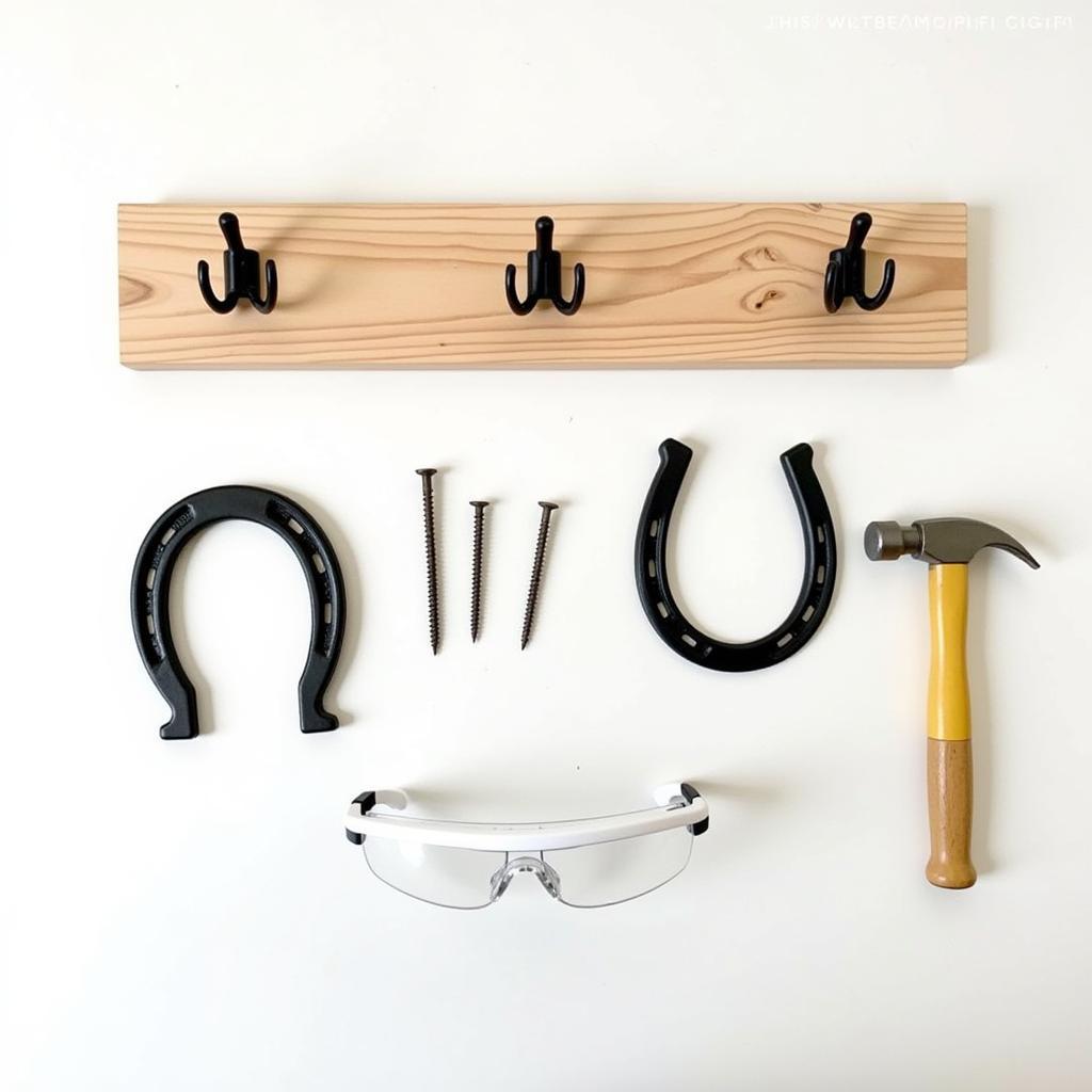 Materials Needed for a DIY Horse Shoe Coat Rack