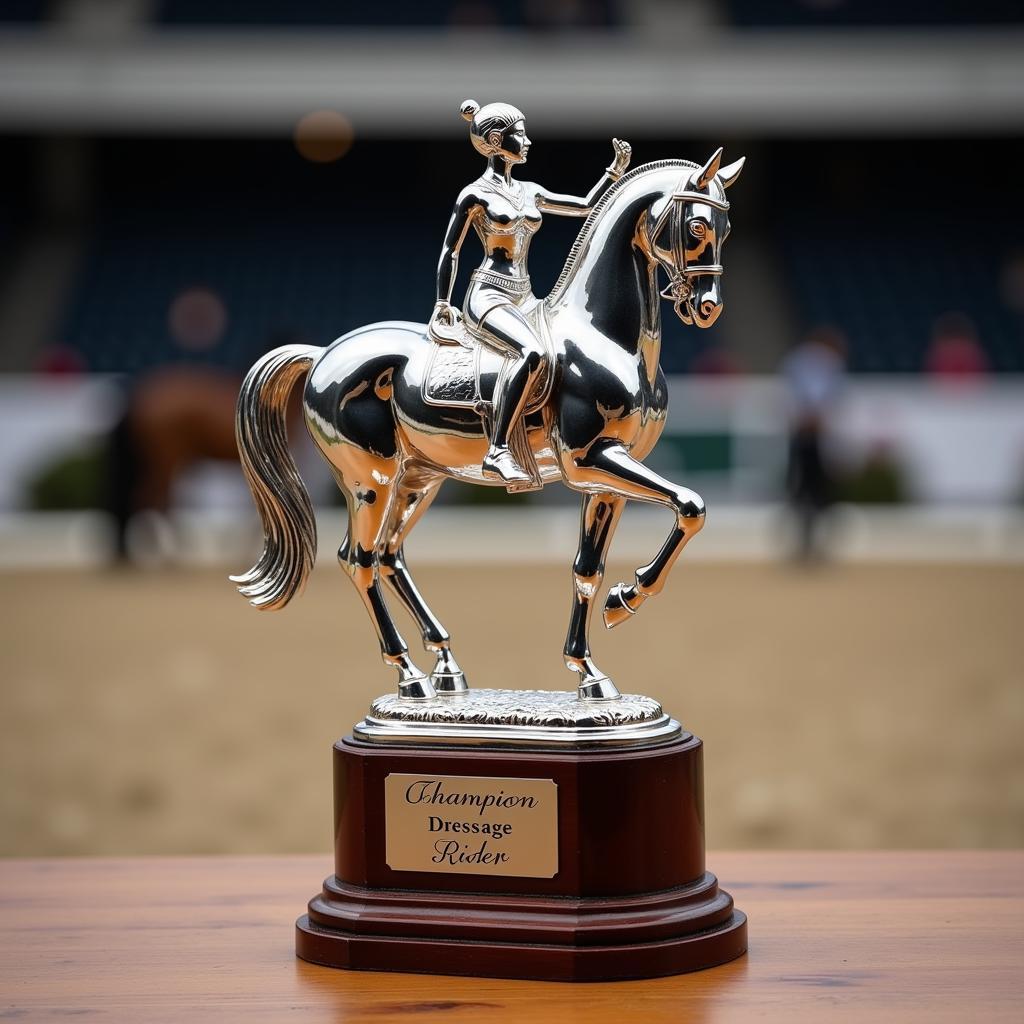 Dressage Trophy with Stylized Dancer and Horse