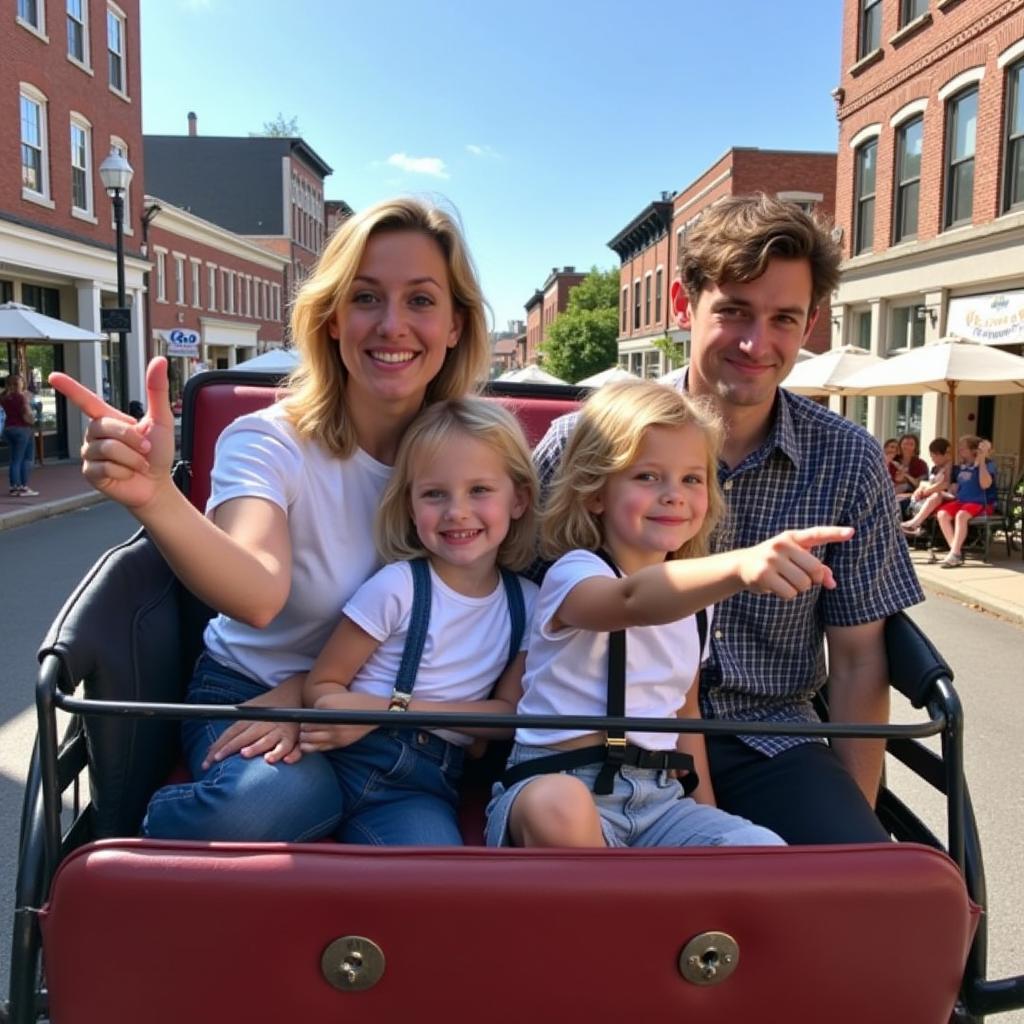 Easton Horse Carriage Ride with Family