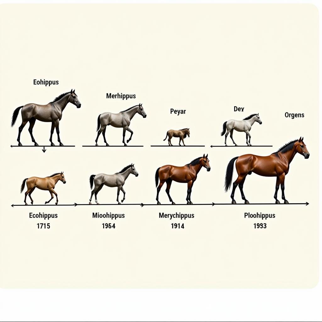 Equine Evolution Timeline from Eohippus to Modern Horse