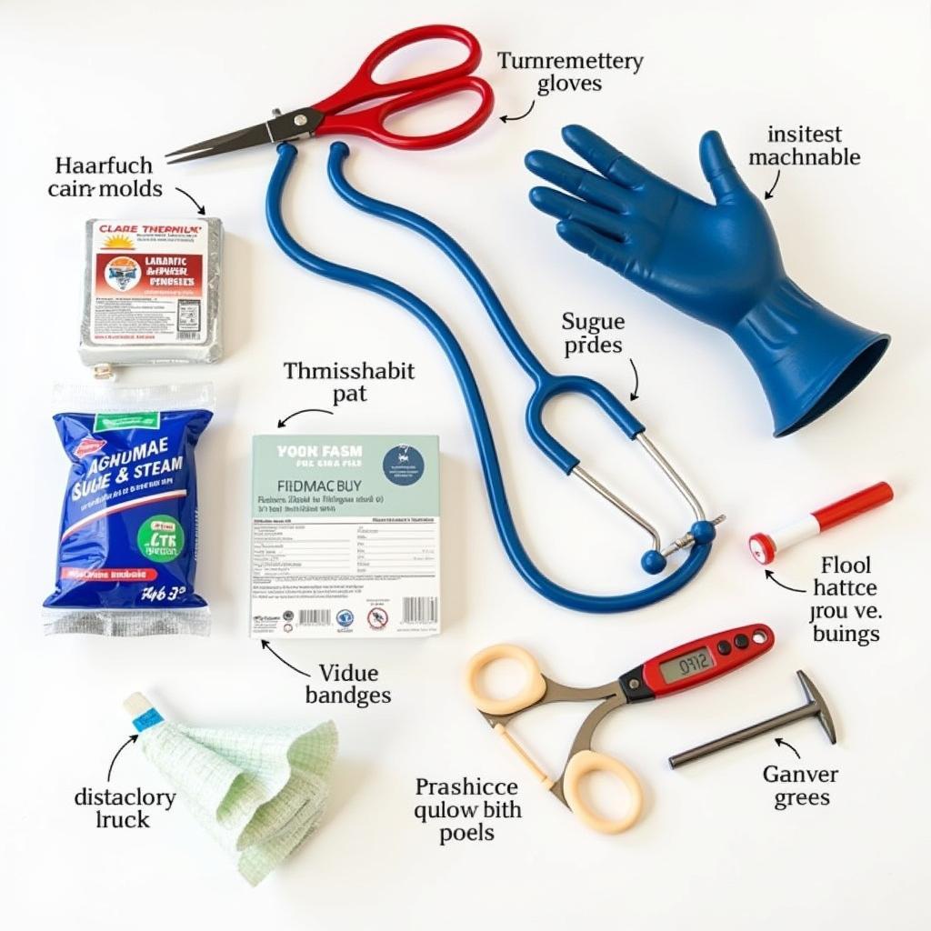 Essential items in an equine first aid kit